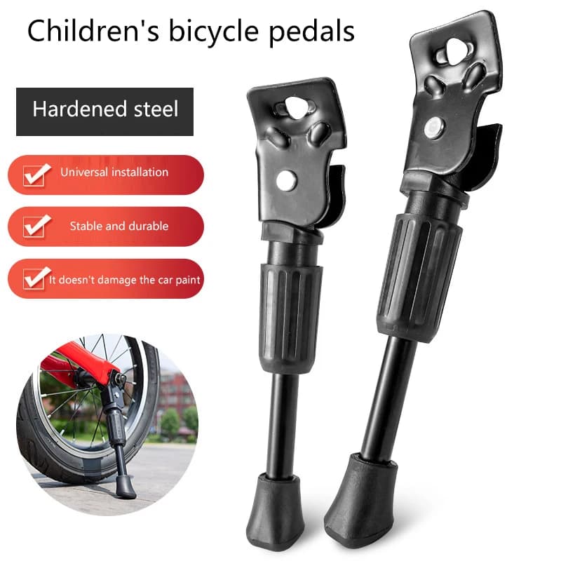 New Heavy Duty Parking Stand Foot Brace Support Kids Bike Kickstand For Children Bicycle Side Mount 12 14 16 18 20 Inch Wheels