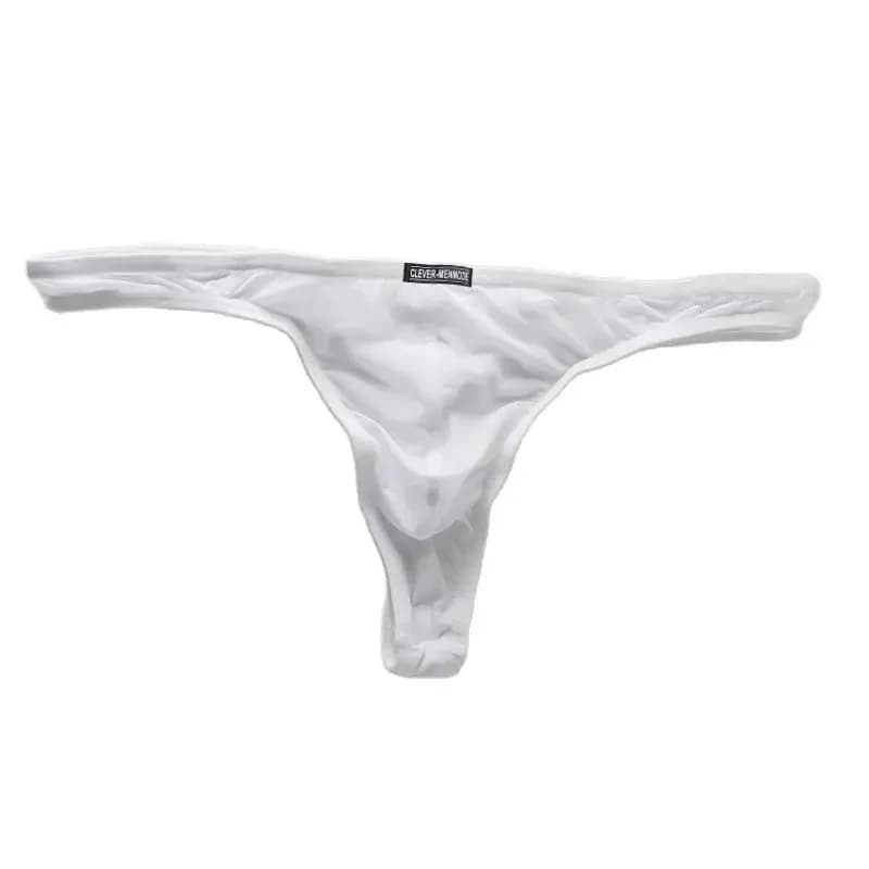 Perizoma da uomo G String Biancheria intima sexy in seta di ghiaccio Mutandine ultrasottili Slip hombre Lingerie erotica Mutandine Mutande