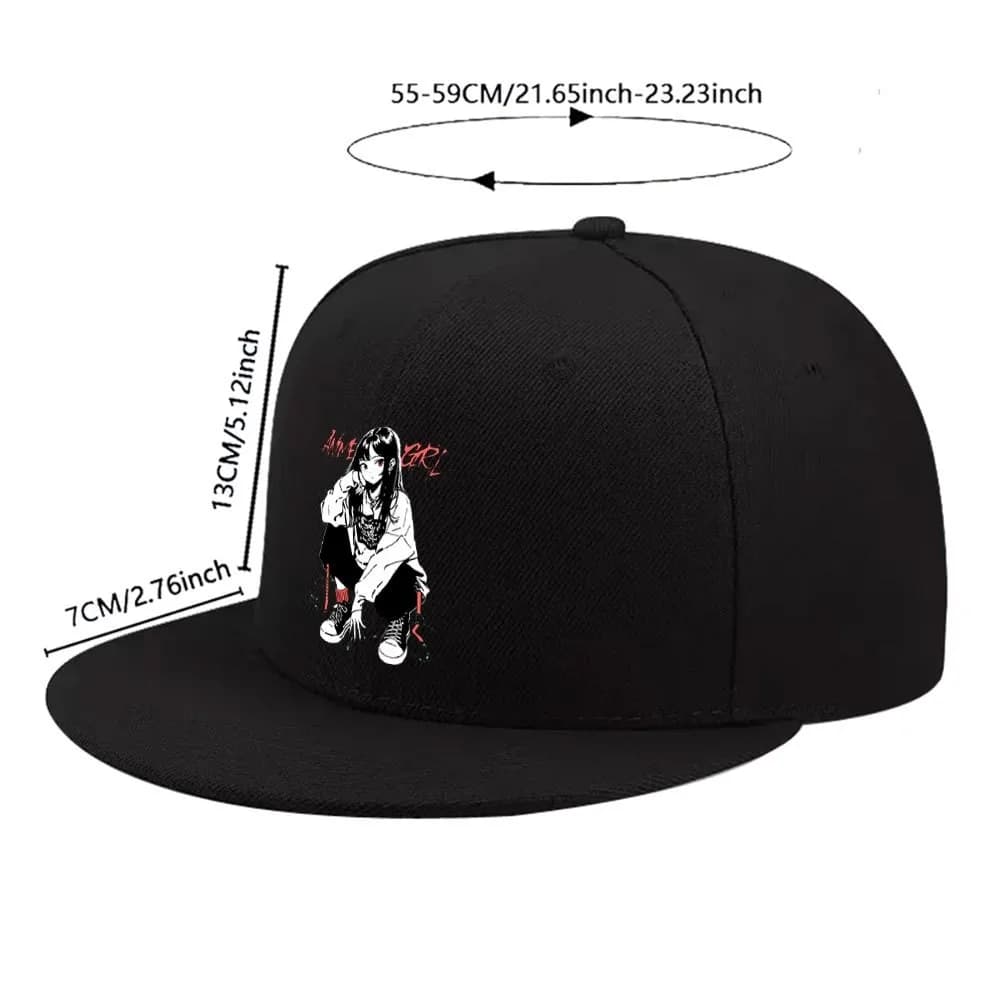 1pc 2D Anime Girl Easy Fashion Versatile Casual Baseball Cap, Unisex Adjustable Outdoor Leisure Duckbill Hat