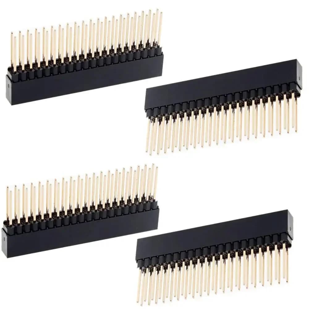 4 PCS Stackable Header for Raspberry Pi A +/B +/Pi 2/Pi 3-2x20 Plus One Header