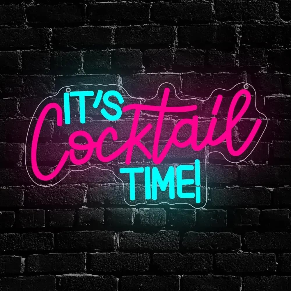 Cocktails Neon Sign USB Powered LED Neon Light for Bar Party Gaming Room Bedroom Decoration Gift Business Art Wall Light