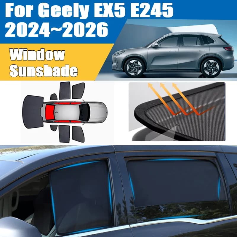 Parasole per Parabrezza Auto Geely EX5 E245 2024 2025 2026, Protezione UV, Rete Anti-Zanzare, Accessori Auto