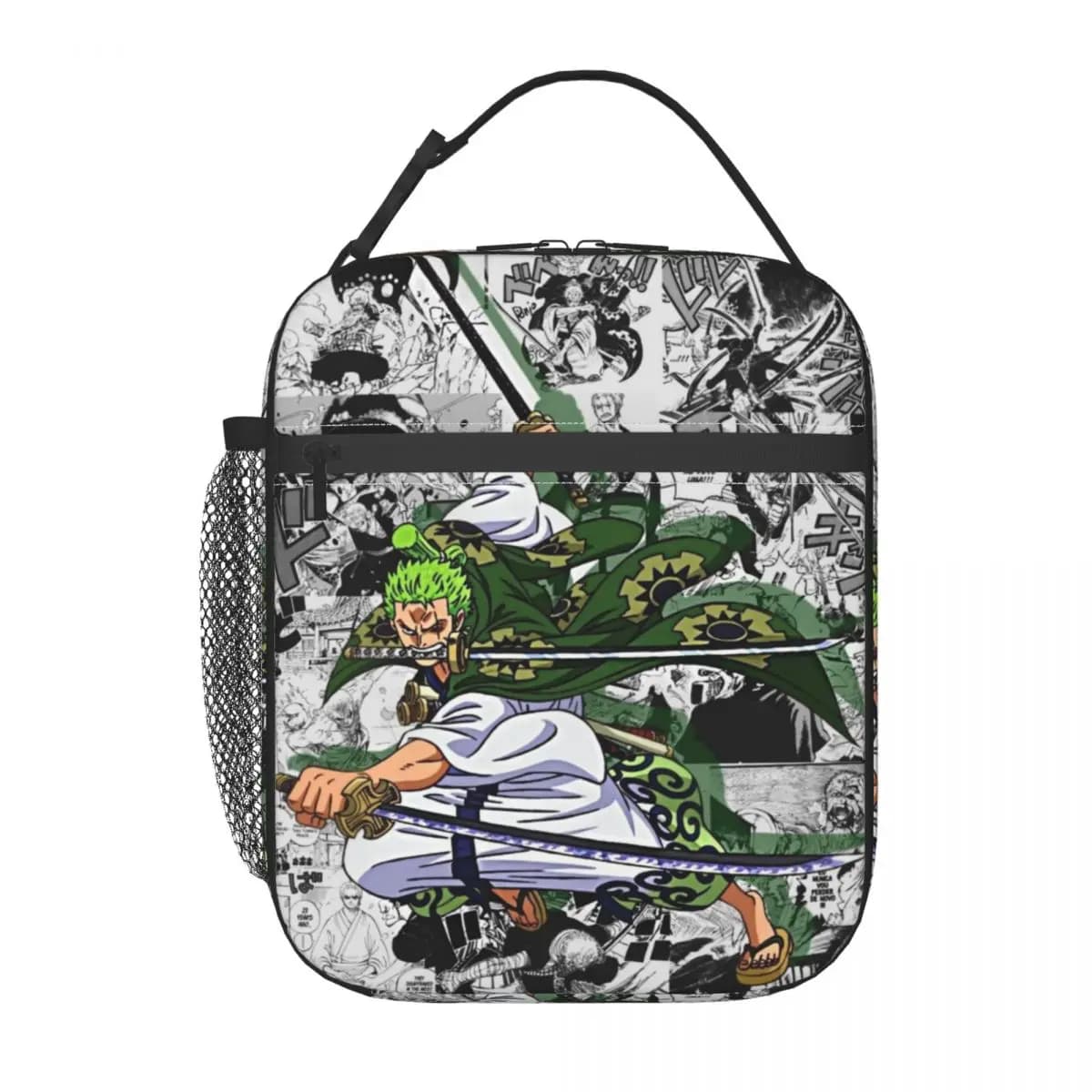 Borsa Termica Portatile Personalizzata Zoro One Piece Anime per Donne, Multifunzione, per Ufficio e Lavoro