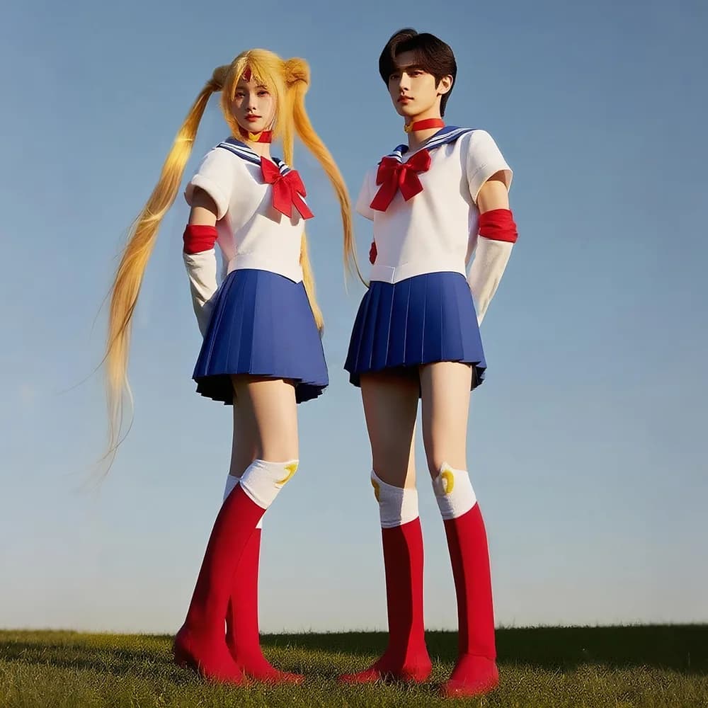 Moon Tsukino anime cosplay costume Usagi uniform sailor dress set for women men costumes Halloween carnival dresses