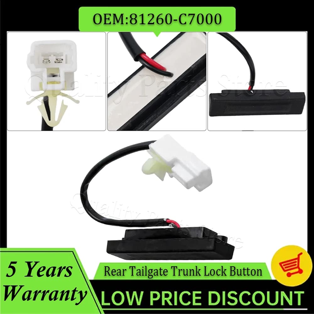 81260-C7000 81260C7000 Per 2014 2015 2016 2017 2018 2019 2020 Hyundai I20 2nd Generazione Portellone Maniglia Della Porta Interruttore Pulsante Aperto