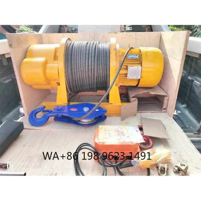 JKD Small Electric Wire Rope Winch 220V 5T 8T Marine Cable Pulling Hoist Portable Industrial Lifting Crane Equipment