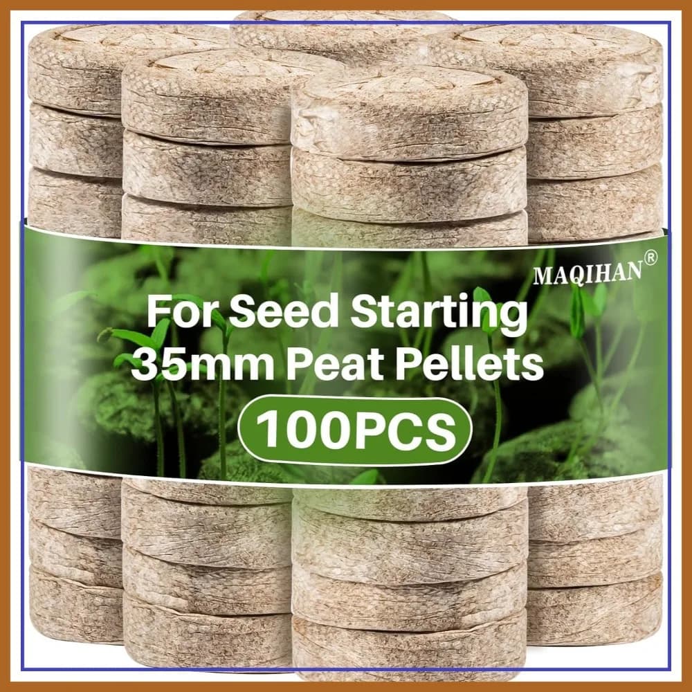 50 Pezzi di Pellet di Torba per Semenzai - Capsule da 35mm per Terreno da Giardino, Piantumazione, Trapianto, Coltivazione di Verdure e Fiori