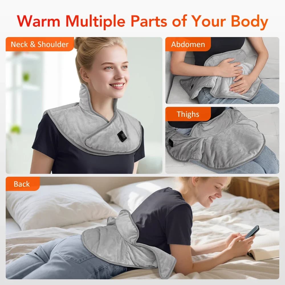 Spallina elettrica Impacco caldo Coperta riscaldante Riscaldamento Collo Scialle avvolgente Tutore per spalla posteriore caldo Ricarica USB Caldo inverno