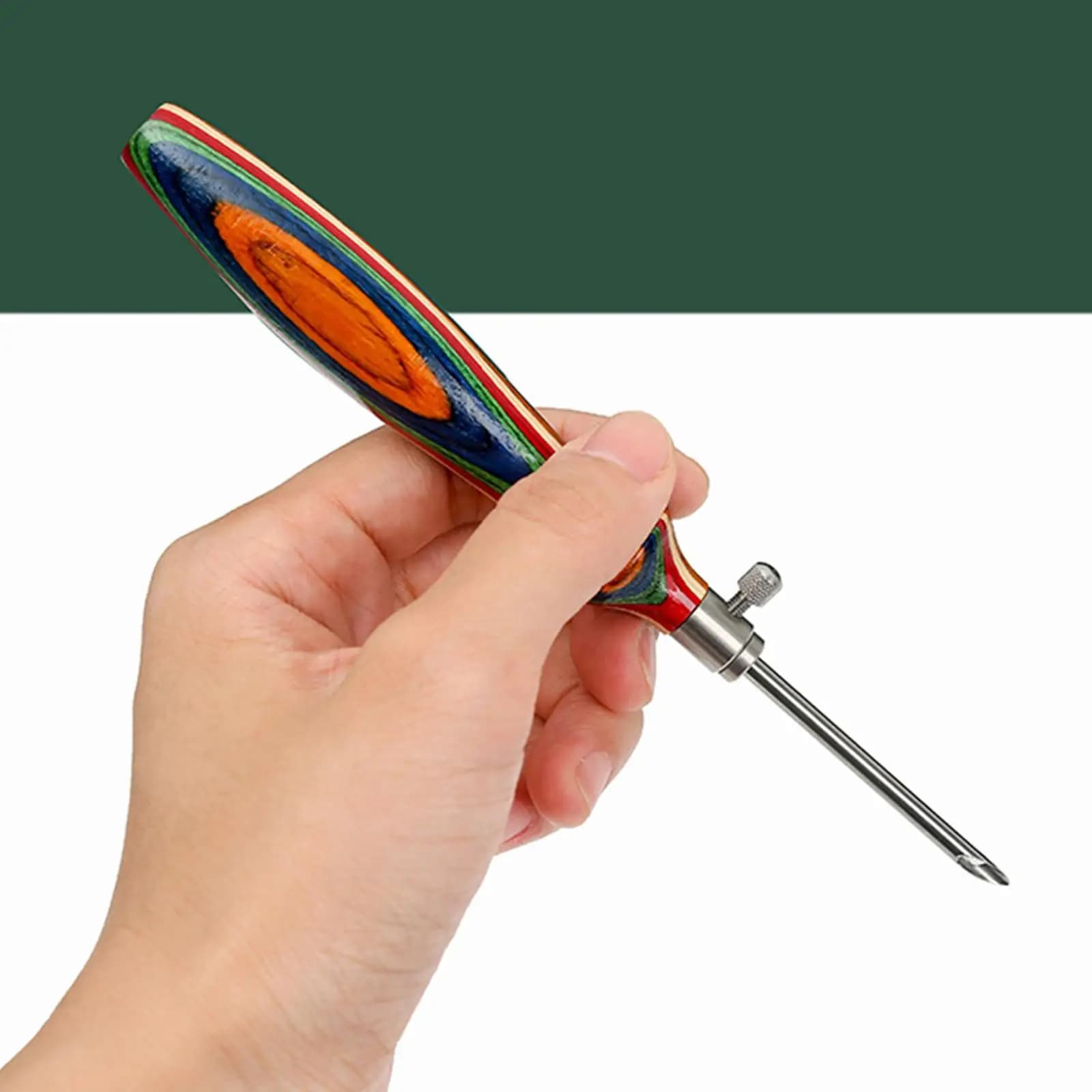 Punch Needle Tool Portable Adjustable Embellishment Sewing Tool Knitting Embroidery Needle for 5 mm 2.5 mm 3.5mm Thread and Yarn