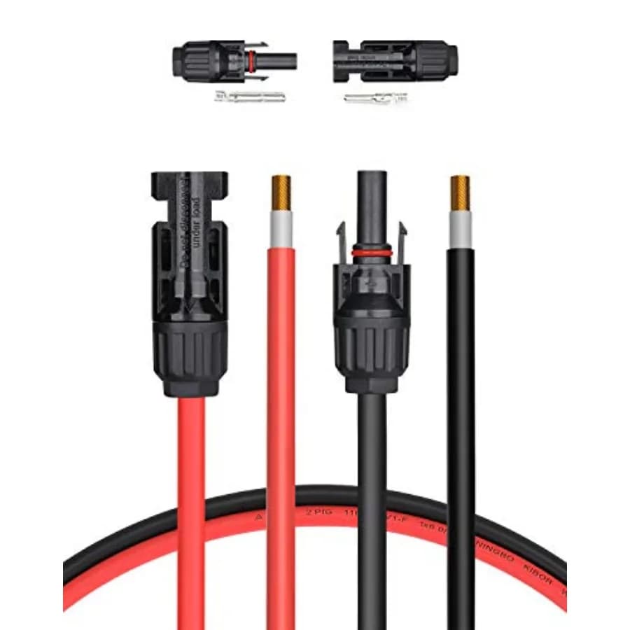 20 Feet Solar Extension Cable with Female and Male Connector with Extra Pair of Connectors Solar Panel Adaptor Kit Tool 20FT Re