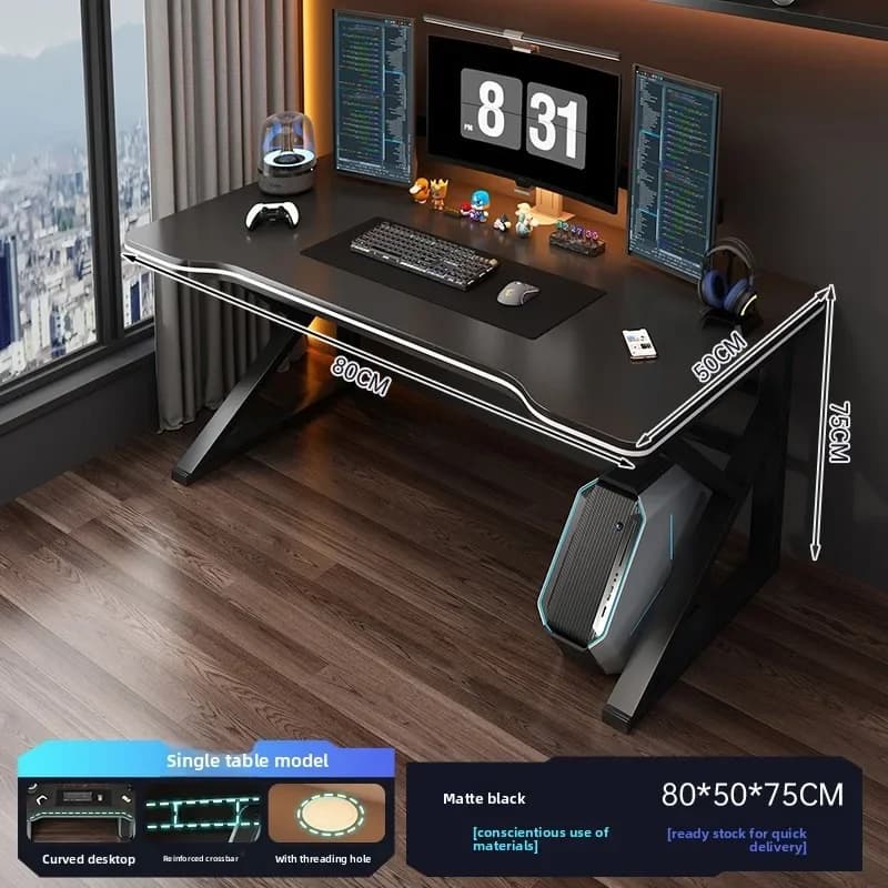 Gaming Desk Chair Set Compact Home Office Bedroom Study Desk Small Space Gaming Computer Office Desk Laptop Stand Furniture