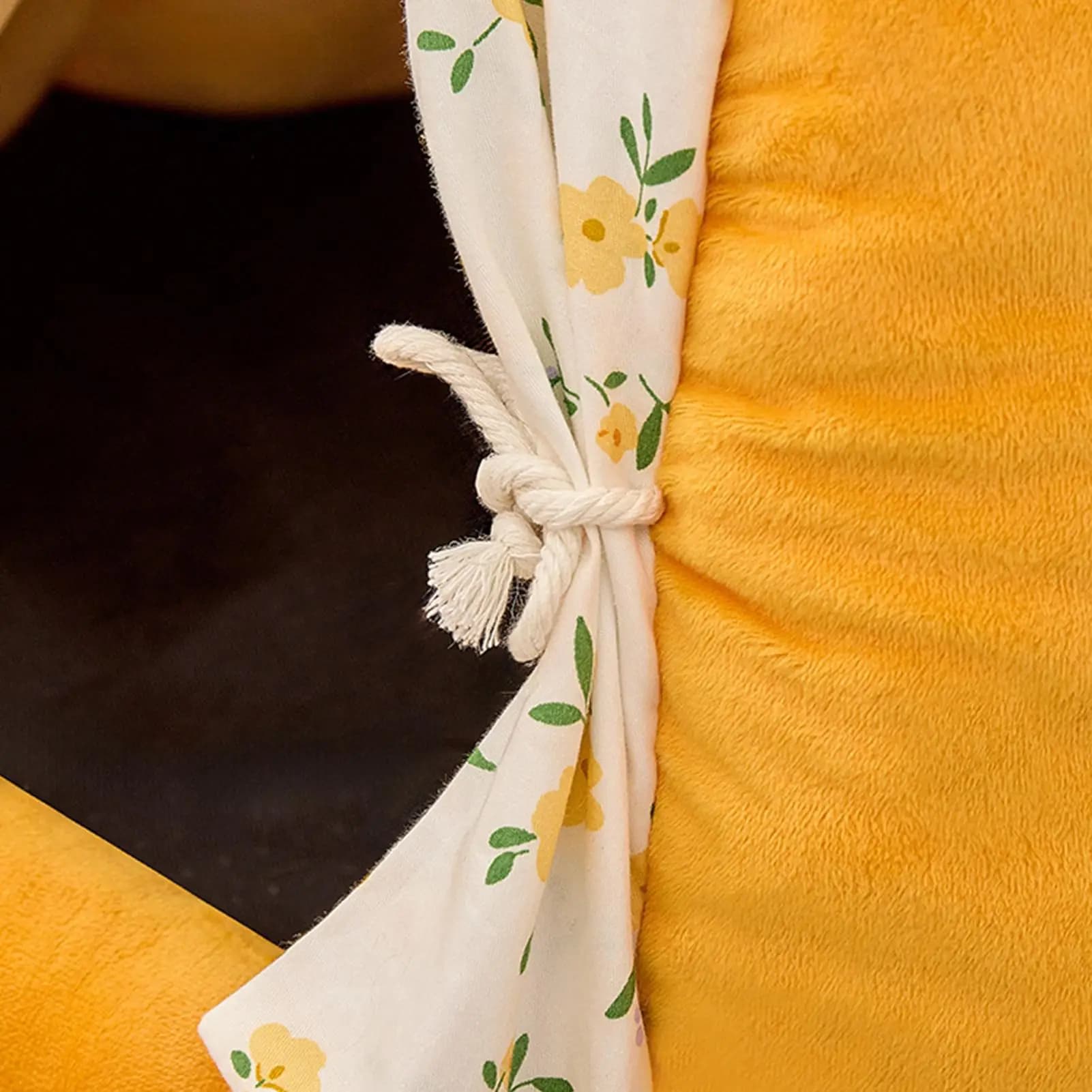 Grotta per gatti Peluche lavabile con imbottitura rimovibile Letto per gatti chiuso con zucca con drappo per porta per calmante Dormire Gattino invernale Cane piccolo