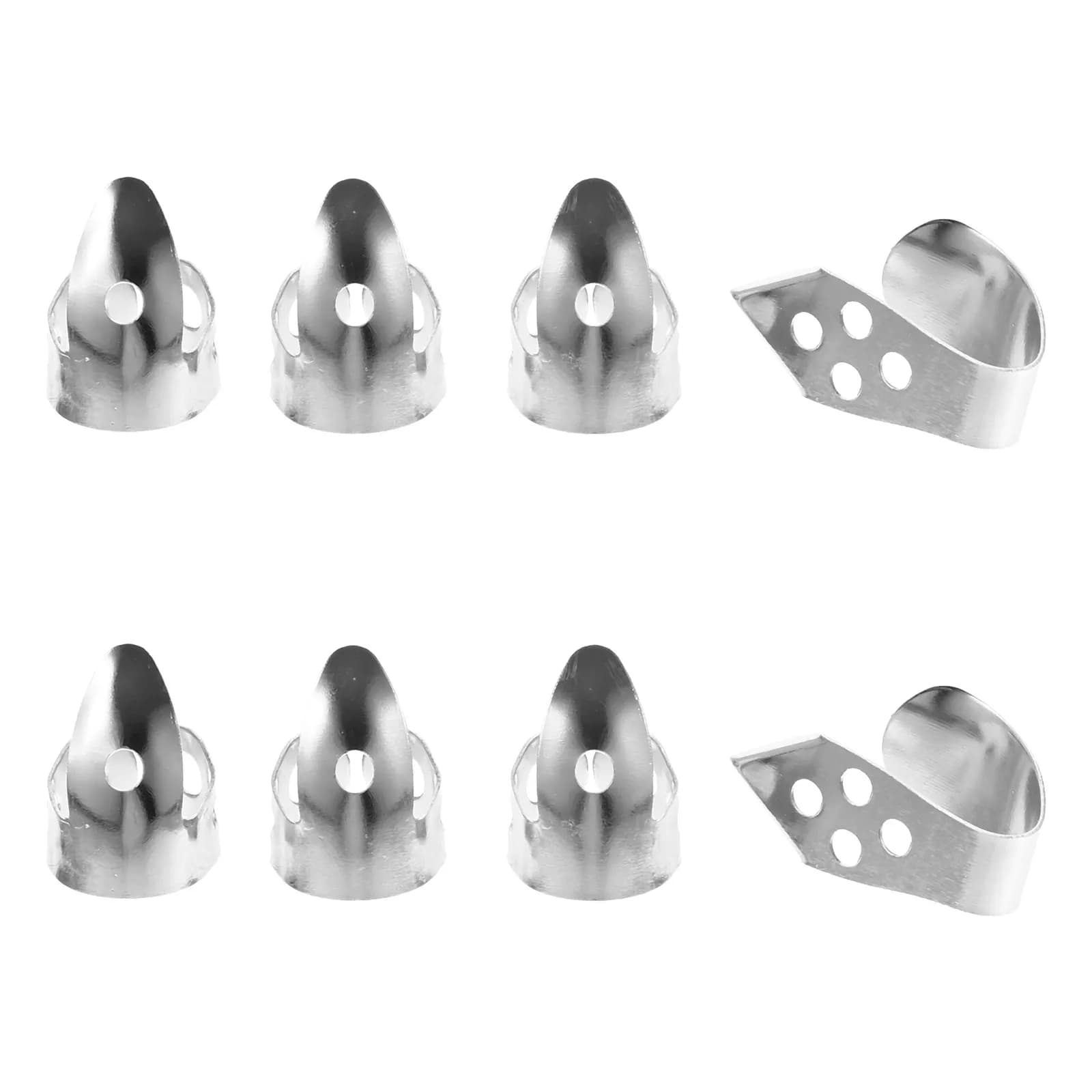 Set di 2 Ditaere in Metallo Premium Regolabili per Chitarra, Basso, Ukulele e Banjo, Comodi e Protettivi