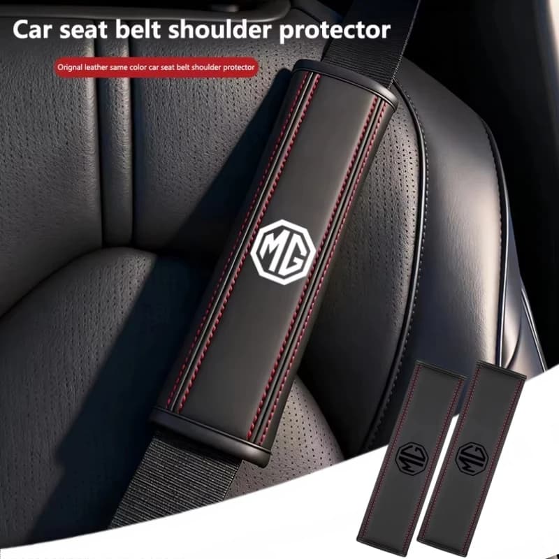 Car Seat Belt Shoulder Pad Cover For MG ZS MG4 EV MG5 MG HS MG3 MG6 Auto Belt Protector Comfort Anti-friction Soft Interior