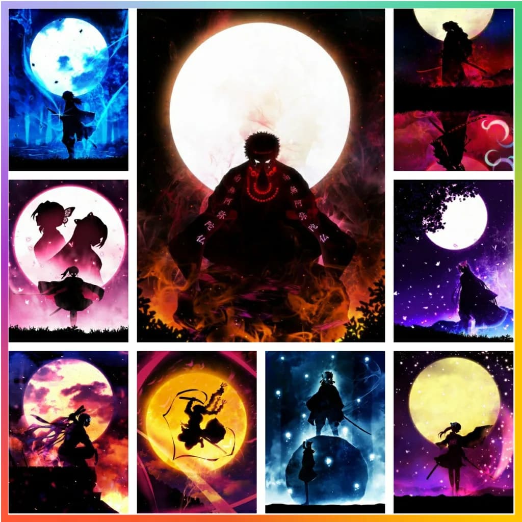 Demon Japanese Anime Manga Tanjirou Diamond Painting Kit punto croce mosaico ricamo decorazione della parete 5D fai da te stampato arte nuovo