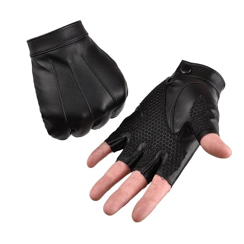 Motorcycle Cycling Gloves Mid-Sleeved Men's Leather Gloves Breathable Motorcycle Women's Touch Screen Cycling Alpine MTB Fitness