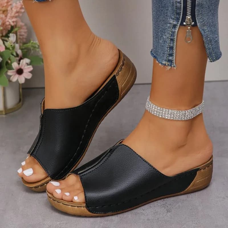Sandali da donna Sandali con tacco casual per scarpe estive Zeppe da donna Sandali con tacco Sandalias De Mujer Calzature estive leggere da donna