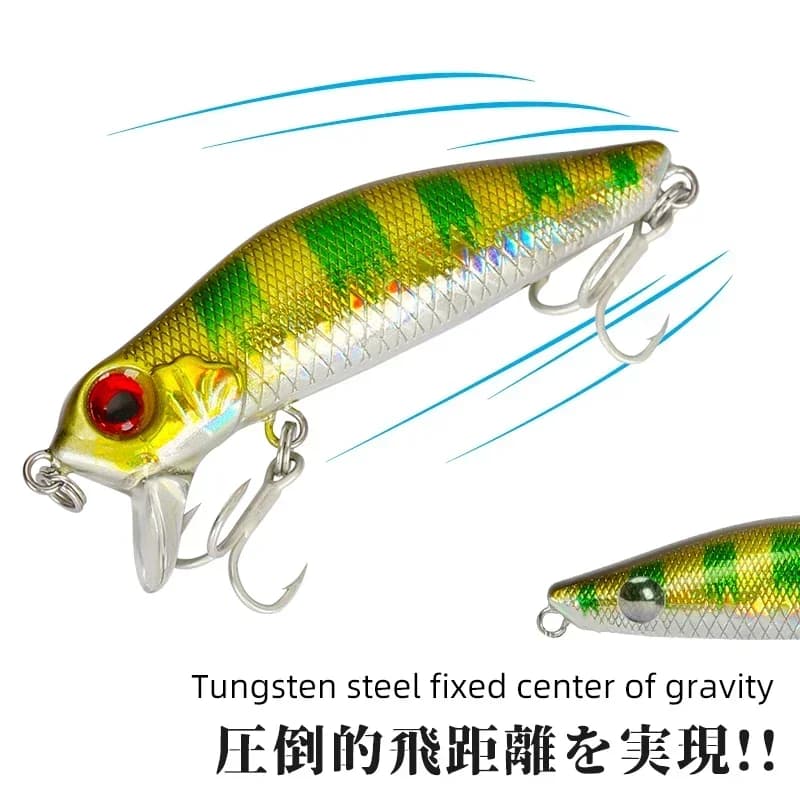 64mm 6g 64F Dead Floating Minnow Fishing Lure DW71 Pike Bass 0-30cm Shallow Range Jerkbait Tungsten Weight Hard Baits