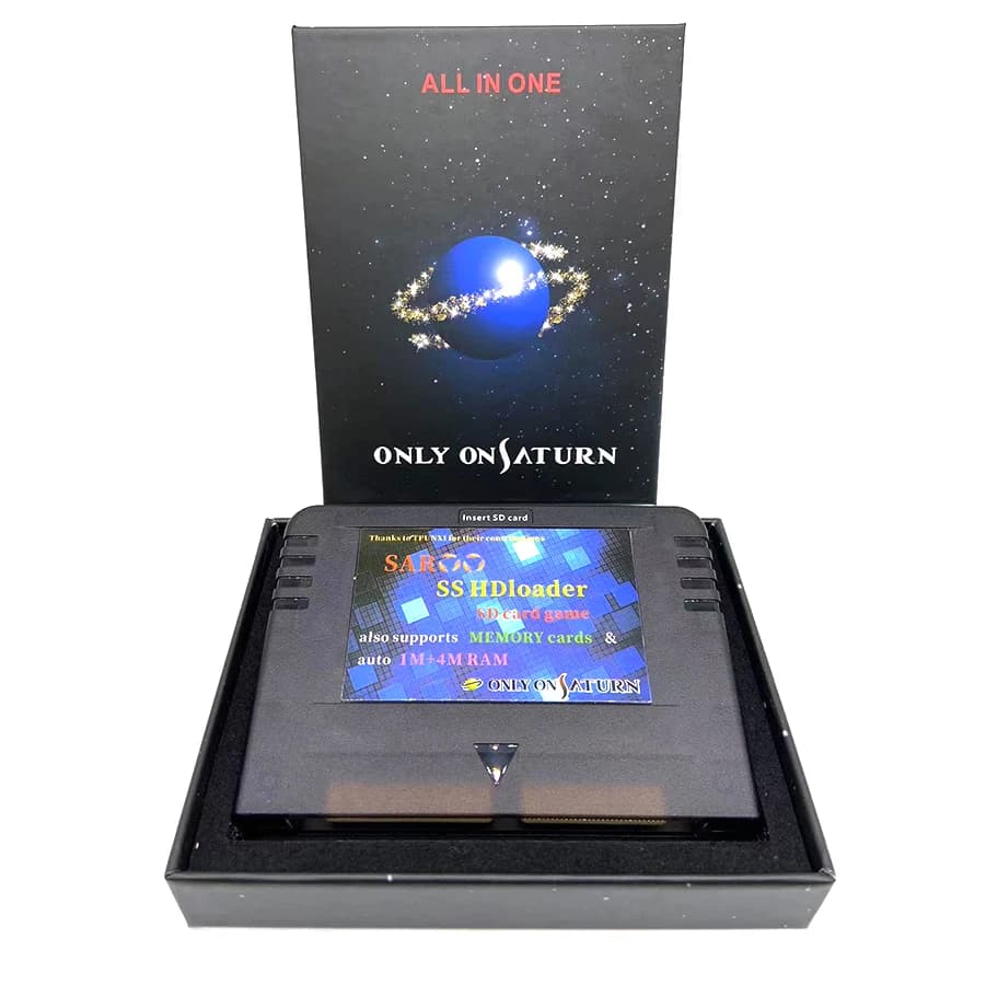 Versione 0.7 SAROO SS HDLoader Lettore di Cartucce SD, Scheda di Memoria TF Opzionale da 128GB, Plug & Play per Console SS Saturn