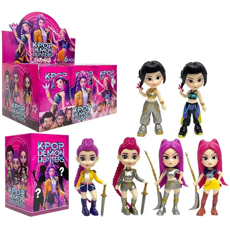 NUOVO Set da 6 Pezzi da 10 cm - Blind Box Casuale Anime K-Pop D-emon H-unters Girl Group RUMI MIRA ZOEY - Action Figure in PVC, Modellini Giocattolo, Ornamenti, Regali