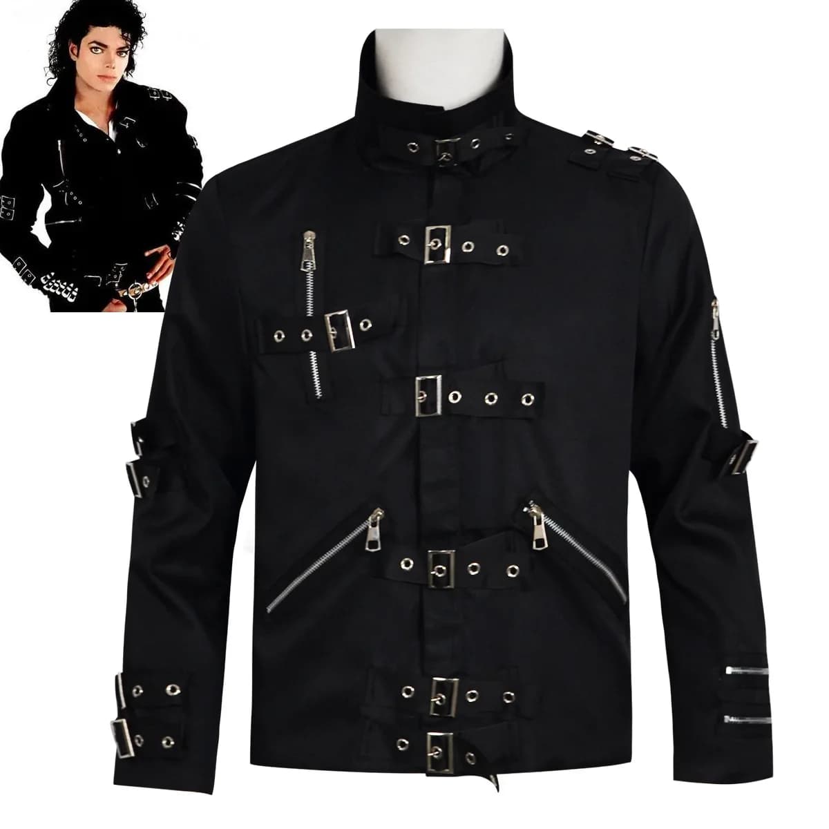 Rara giacca Blac BAD di Michael Jackson, abbigliamento da costume per uomo, per gli amanti delle stelle
