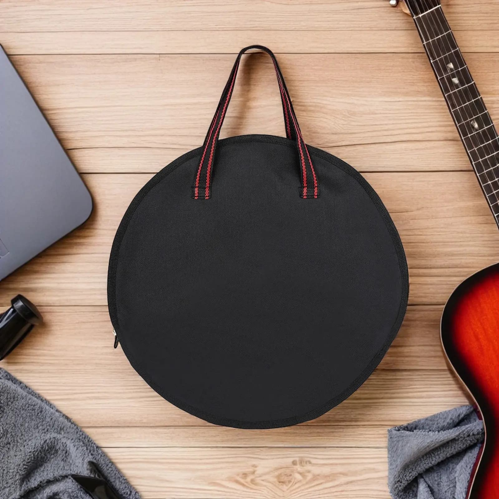 Borsa per batteria in tessuto Oxford impermeabile da 12 pollici, custodia imbottita per il trasporto e la conservazione di bacchette e accessori per la pratica