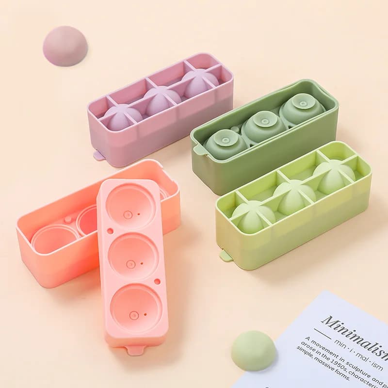 Nuovo stampo per vassoio per cubetti di ghiaccio a sfera rotonda a forma di cuore, stampo in silicone alimentare, facile da sformare, stampo per vassoio per cubetti di ghiaccio fatto in casa