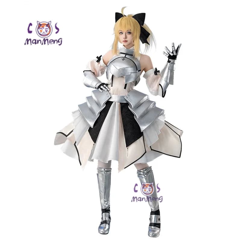 Altria Gioco FGO Cosplay Fate Grand/Order Costume Altria Pendragon Guanti Copricapo Armatura Calzini Puntelli Donna Vestito di Halloween