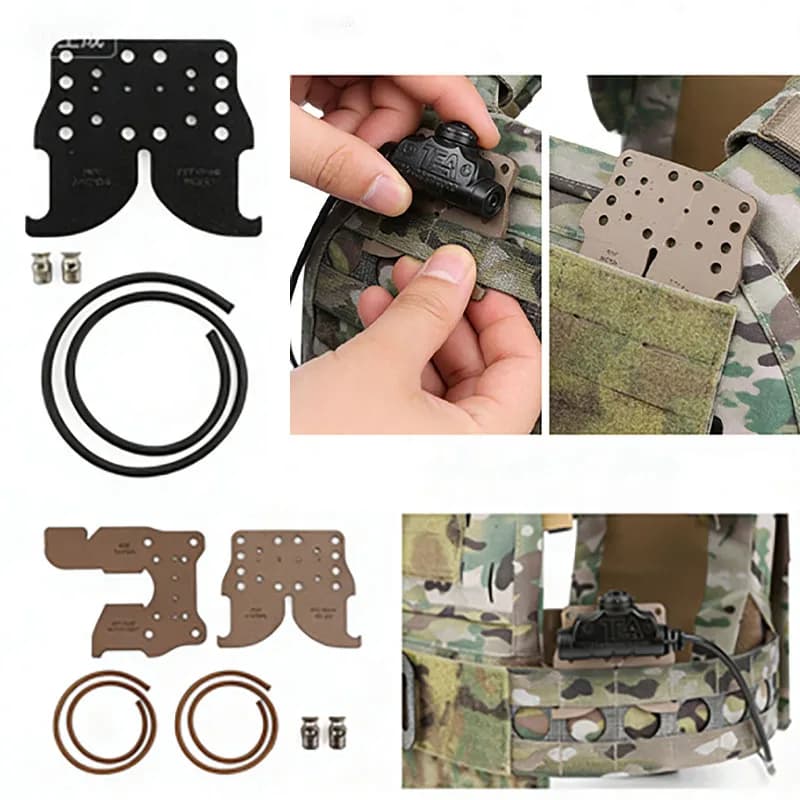 Supporto professionale per walkie-talkie radio PTT per gilet FCPC V5, scheda CURV leggera, accessori tattici per esterni