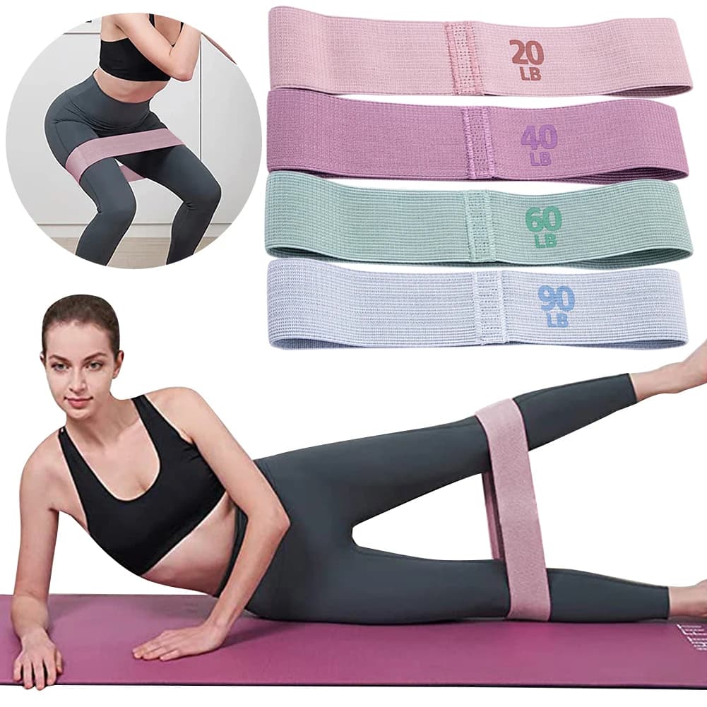 Fasce di Resistenza per Fianchi Antiscivolo, Strisce Elastiche Portatili per Glutei e Cosce, Attrezzatura per Yoga e Palestra