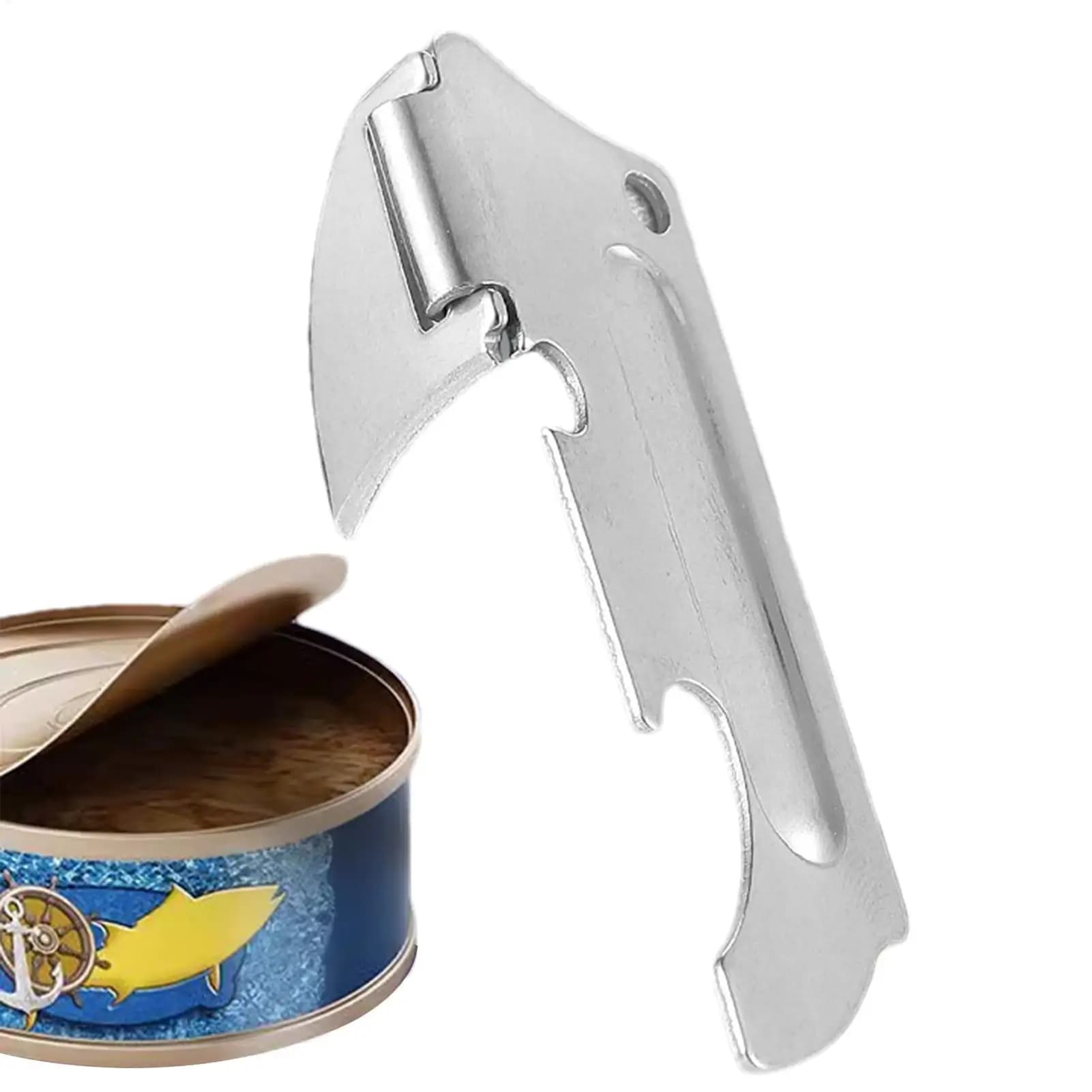 Apriscatole Multifunzione in Acciaio Inox, Apertura Laterale di Sicurezza, Manuale, Professionale, Ergonomico, Utensile da Cucina per Barattoli e Lattine