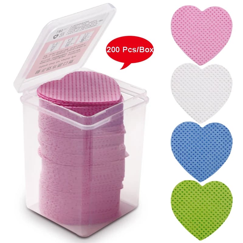 200 pz/scatola tovaglioli senza pelucchi strumento di rimozione morbido Nail Magic Wipe No Hair Removal Nail Wash foglio di cotone colla per ciglia panno per pulire
