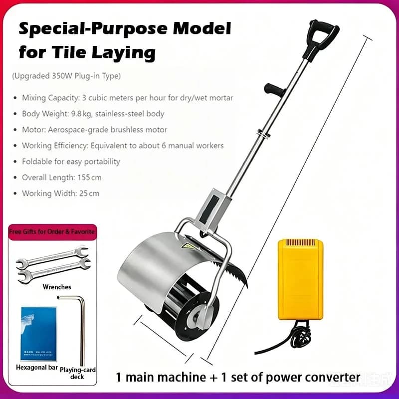 Blender Small Handheld Masonry Plaster Floor hine Wirels Lithium Battery Cement Mortar Concrete Mixer