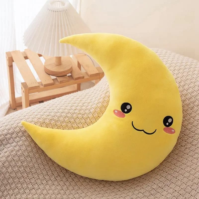 Nuovo Peluche Luna Divertente Stile Cielo 25cm, Morbido Cuscino Decorativo per Bambini, Regalo di Natale
