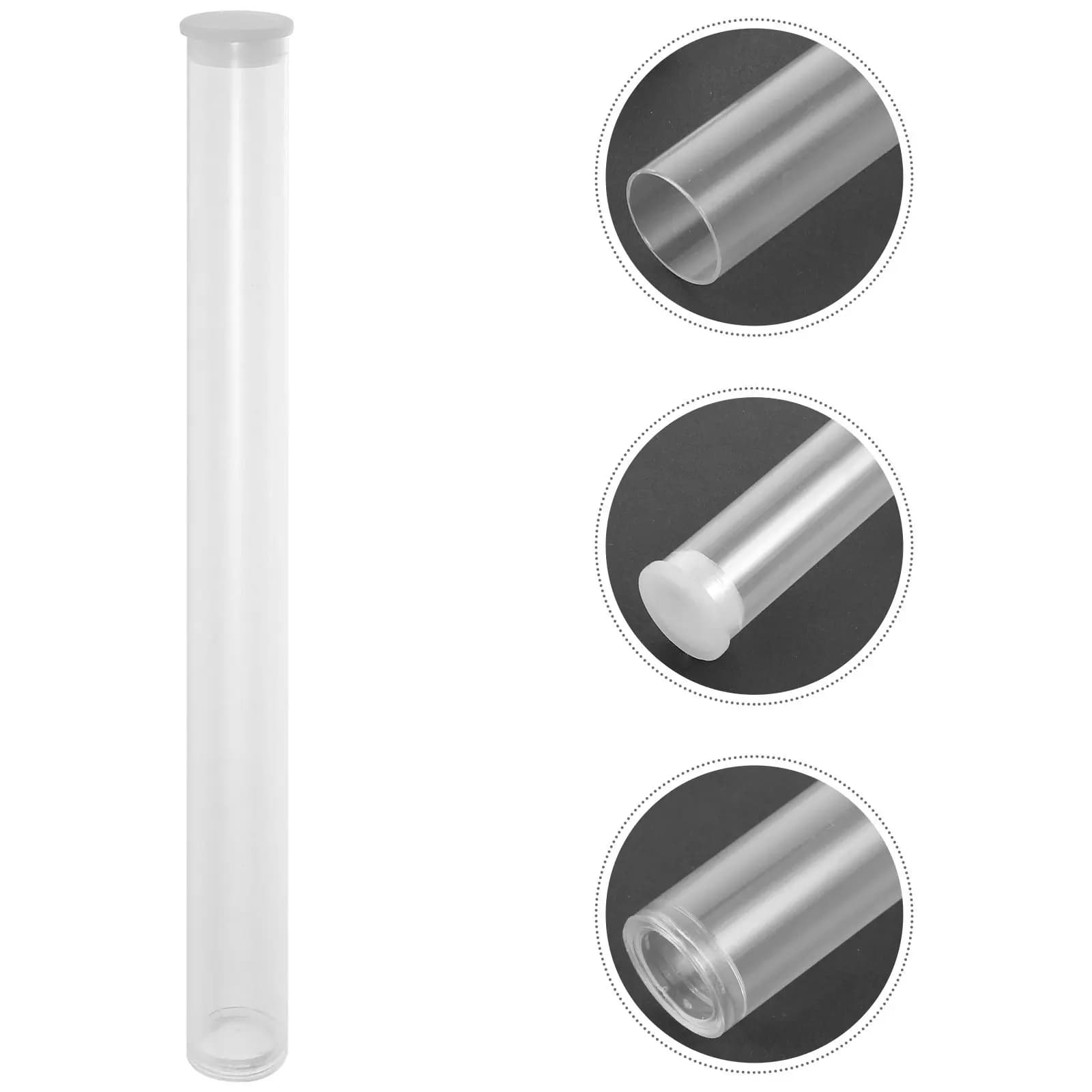 Set di 6 Tubi Trasparenti in Acrilico per Incenso, Porta Incenso Portatile, Contenitore per Bastoncini Profumati, Tubo in Acrilico Trasparente