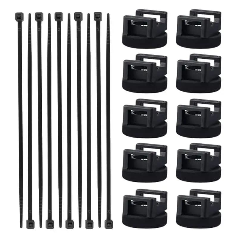 Organizzatore per cavi magnetici Organizzatore per cavi di ricarica Set di 10 supporti per cavi riutilizzabili portatili Magnete con fascette per comodino per auto