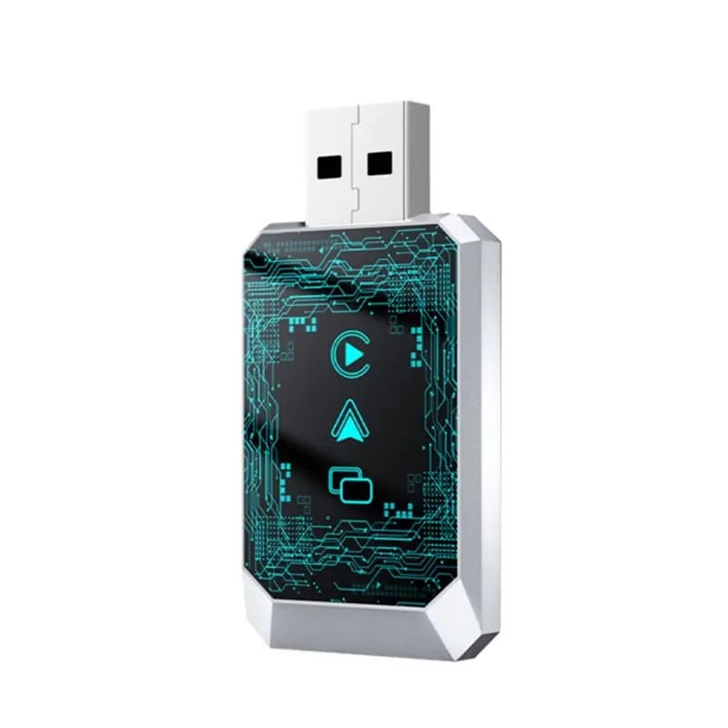 Adattatore USB Dongle Wireless 3 in 1 per CarPlay e Android Auto, da Cablato a Wireless, Plug & Play