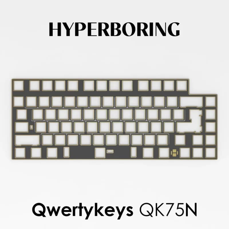 Qwertykeys QK75N Piastra per tastiera meccanica PC PP POM Piastra di posizionamento per tastiera da gioco in ottone in fibra di carbonio di alluminio