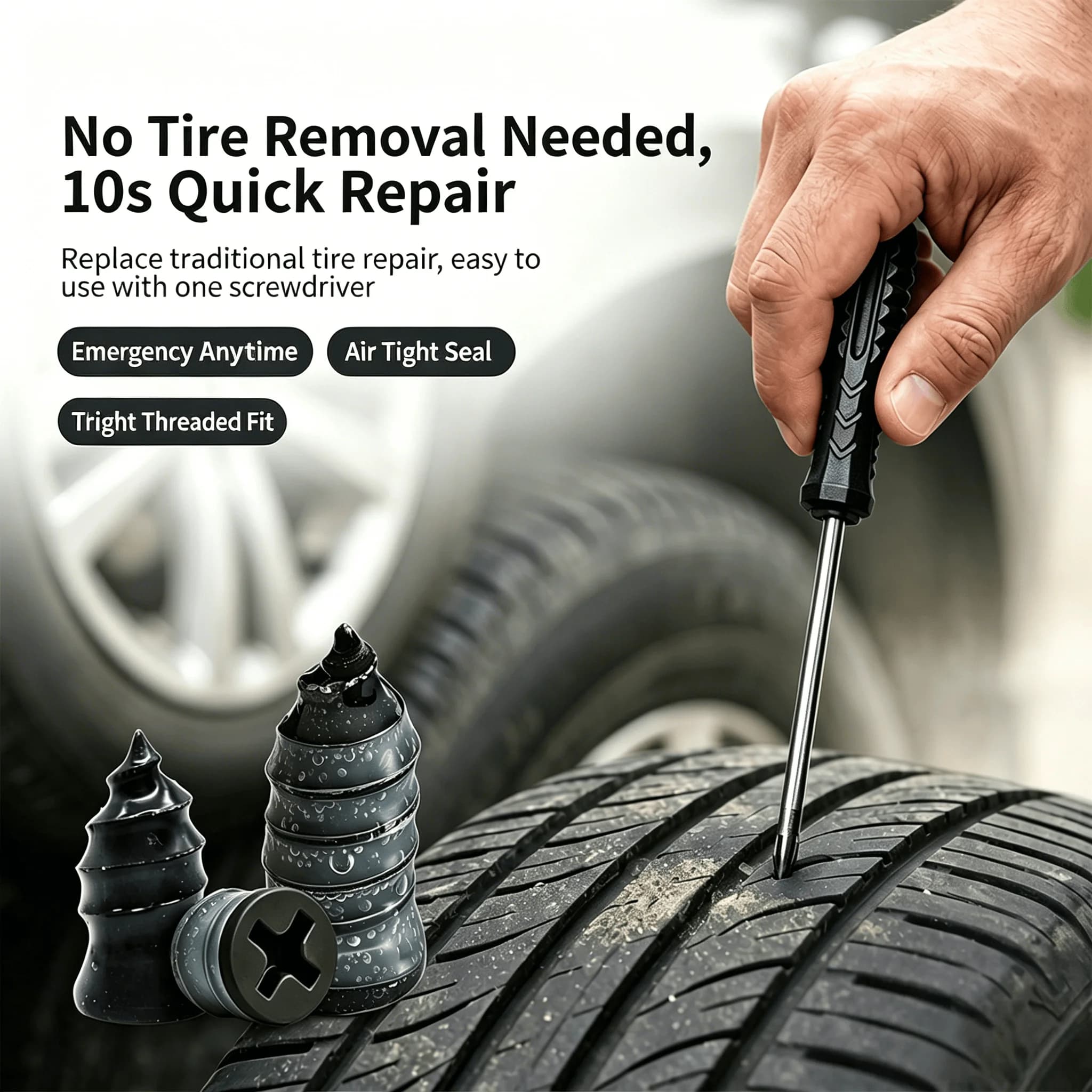 11-51pcs Car Motorcycle Vacuum Tyre Repair Nails Truck Scooter Bike Tire Puncture Repair Tools Rubber Metal Nails Accessories