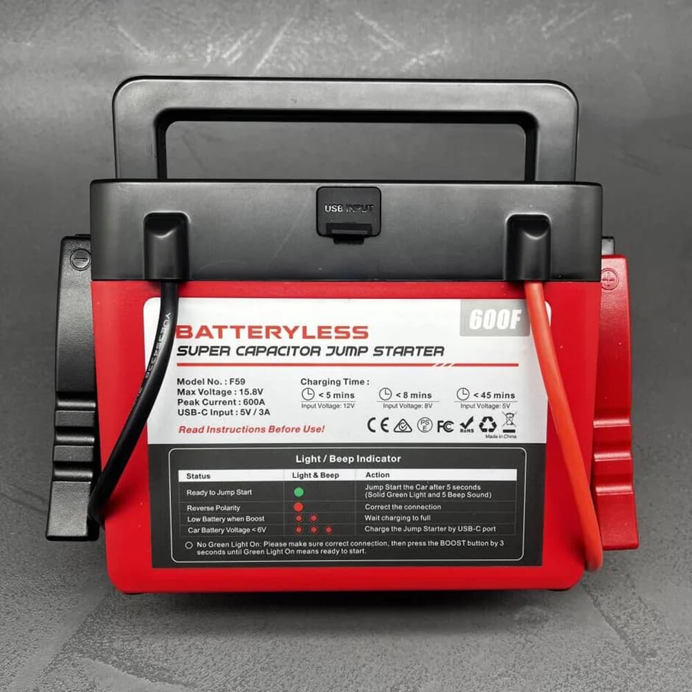 Kit di attrezzi di emergenza Avviatore di emergenza super condensatore senza batteria ultracondensatore portatile