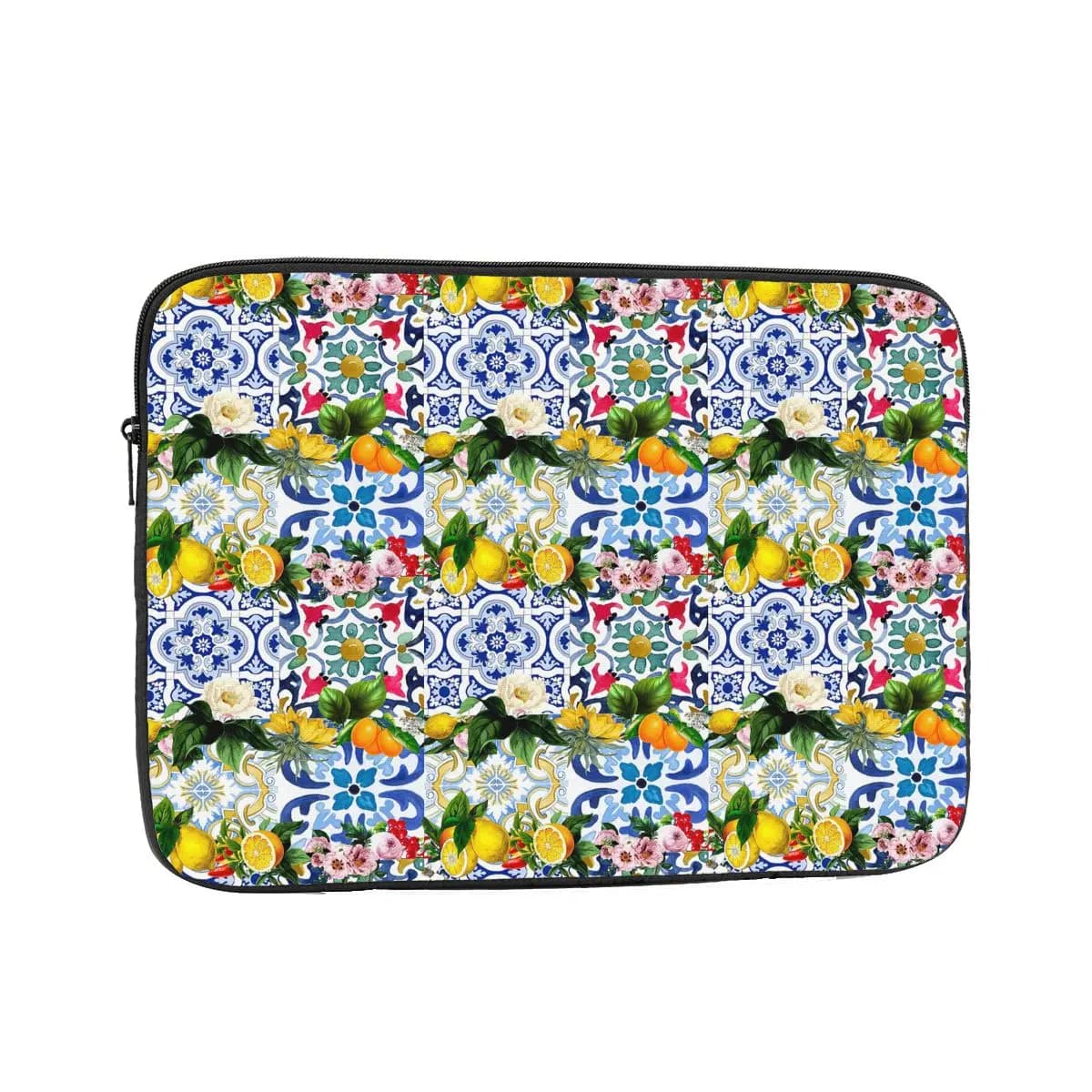 Piastrelle siciliane, mediterranee, mosaico, limoni Custodia protettiva per laptop Borsa per notebook Custodia antiurto per tablet