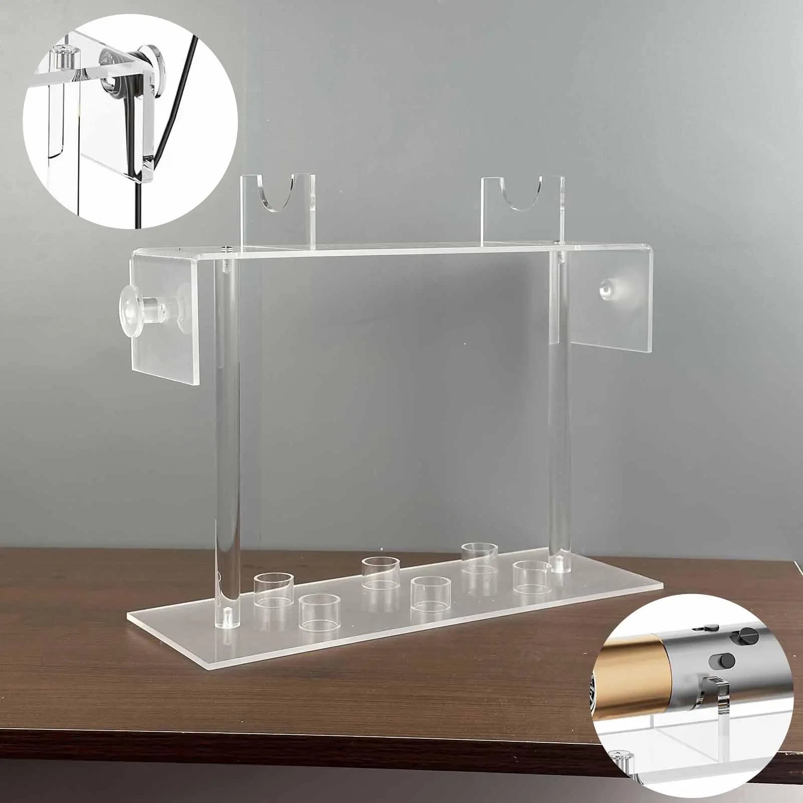 Clear Acrylic Hair Tool Organizer Holder Multipurpose Stand Rack for Curling Iron Bathroom Supplies Home