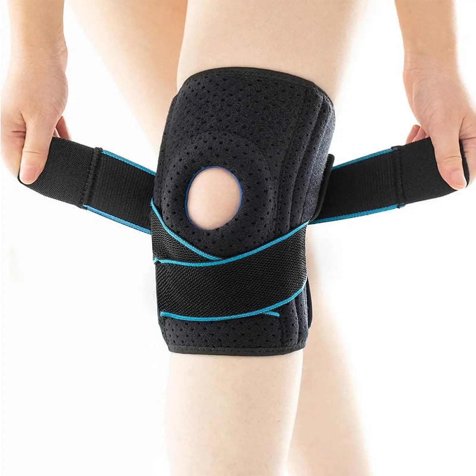 1 Pezzo di Supporto per Ginocchio con Cuscinetto in Gel e Stabilizzatori Laterali per Uomini e Donne, per Artrite, Lesioni al Menisco, ACL, Sollievo dal Dolore, Corsa