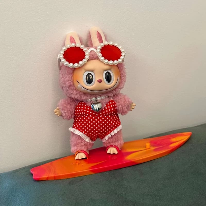 Summer Compatible 17 cm Labubu Doll Clothing Designer Luxury Clothing Labubu Beach Swimwear Clothing Accessories Labubu
