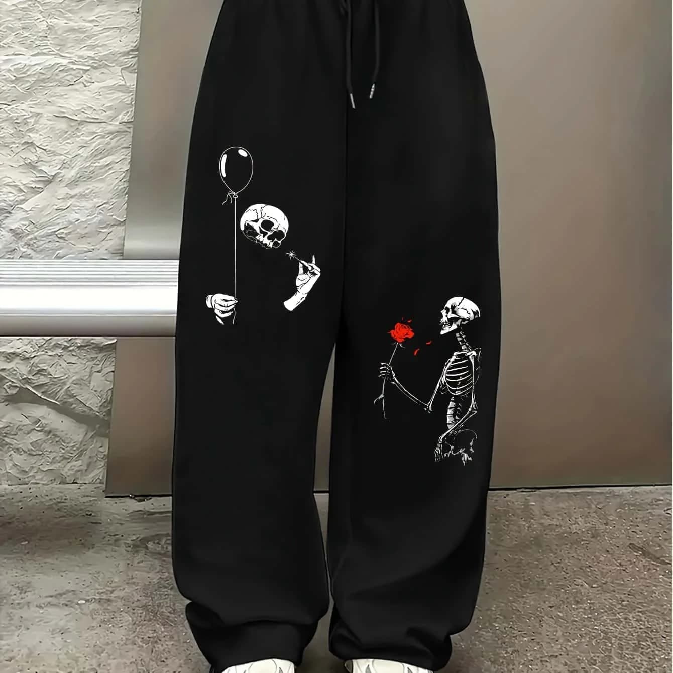 Pantaloni Sportivi Casual Estivi 3D a Rapida Asciugatura con Stampa Teschio Street Fashion 2026 per Uomo e Donna
