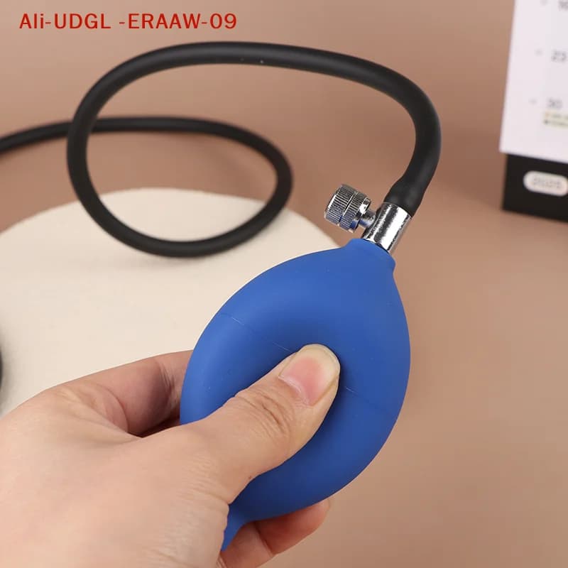 PVC Inflatable Air Pump for Skewer, Blood Pressure Meter, Portable Health Care Accessories, Plastic/metallic Valves
