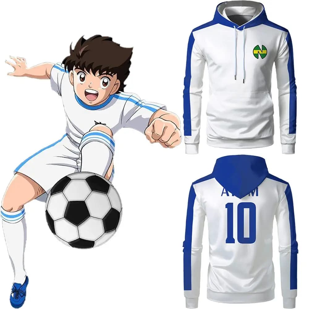 Felpa con cappuccio 3D Anime Nankatsu Captain Tsubasa Autunno Comodo pullover casual Appassionati da donna da uomo Felpa oversize indispensabile