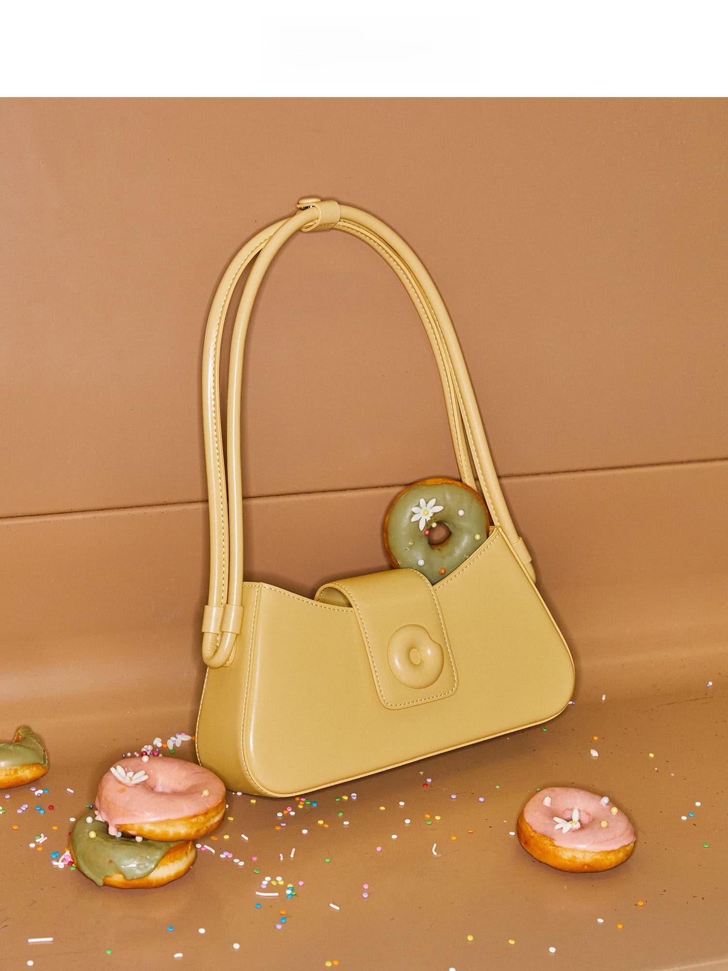 Borsa a Spalla Muva in Pelle di Lusso, Design Francese, Nuova Collezione 2023, Borsetta Sottobraccia alla Moda