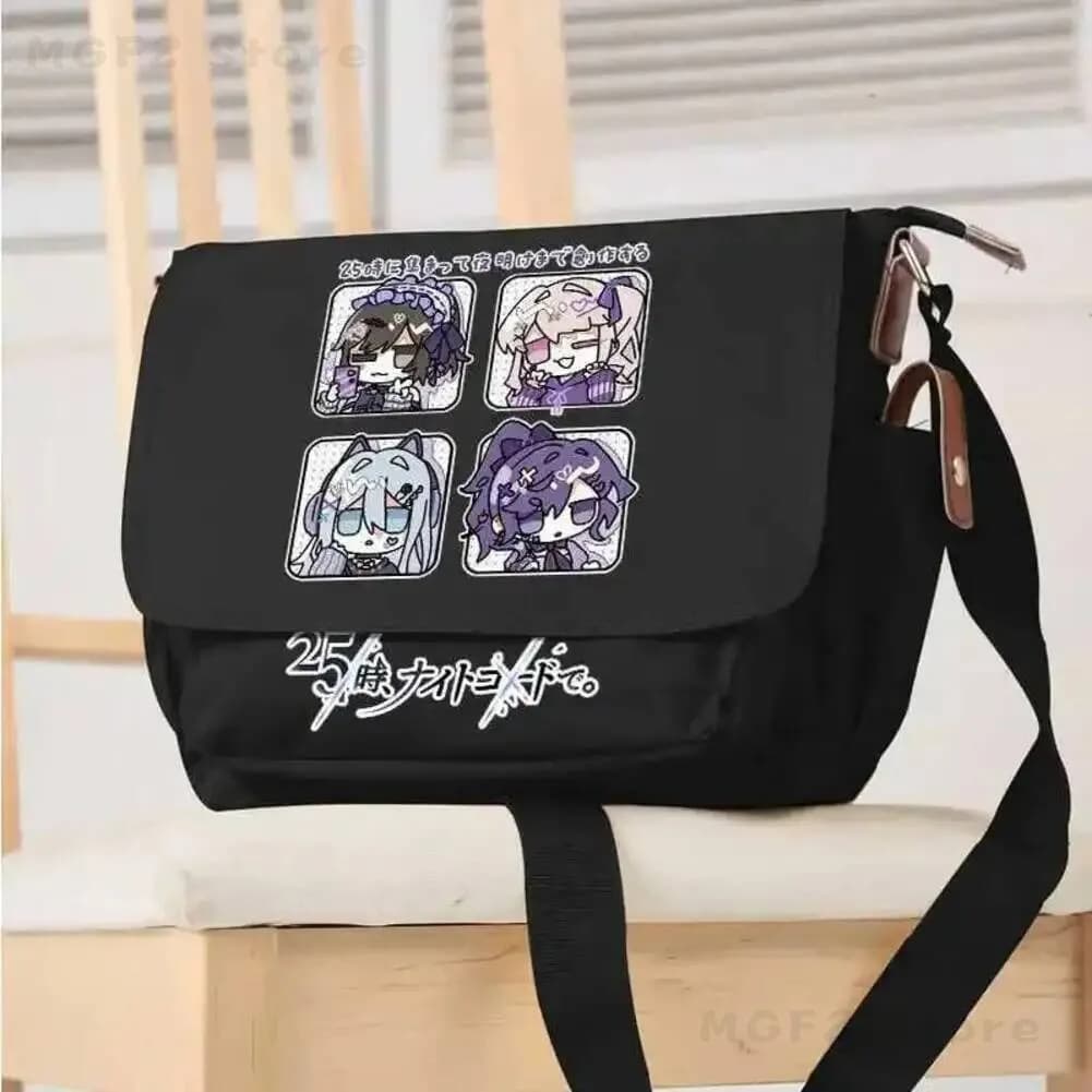 Casual Game Schoolbag Student Cartoon Cosplay Handbag Girl YOISAKI KANADE AKIYAMA MIZUKI ASAHINA MAFUYU Oxford Messenger Bag