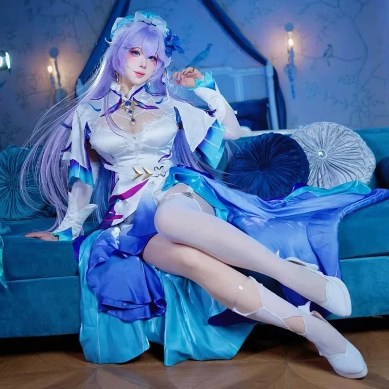 Cantarella Gioco Cosplay Wuthering Waves Costumi Parrucca da donna sexy Viola Blu Cantarella Gioco di ruolo Abito di carnevale sexy